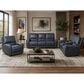 Oxford Furniture Zero Gravity Power Reclining Console Sofa with Power Headrests in Ajax Indigo, , large