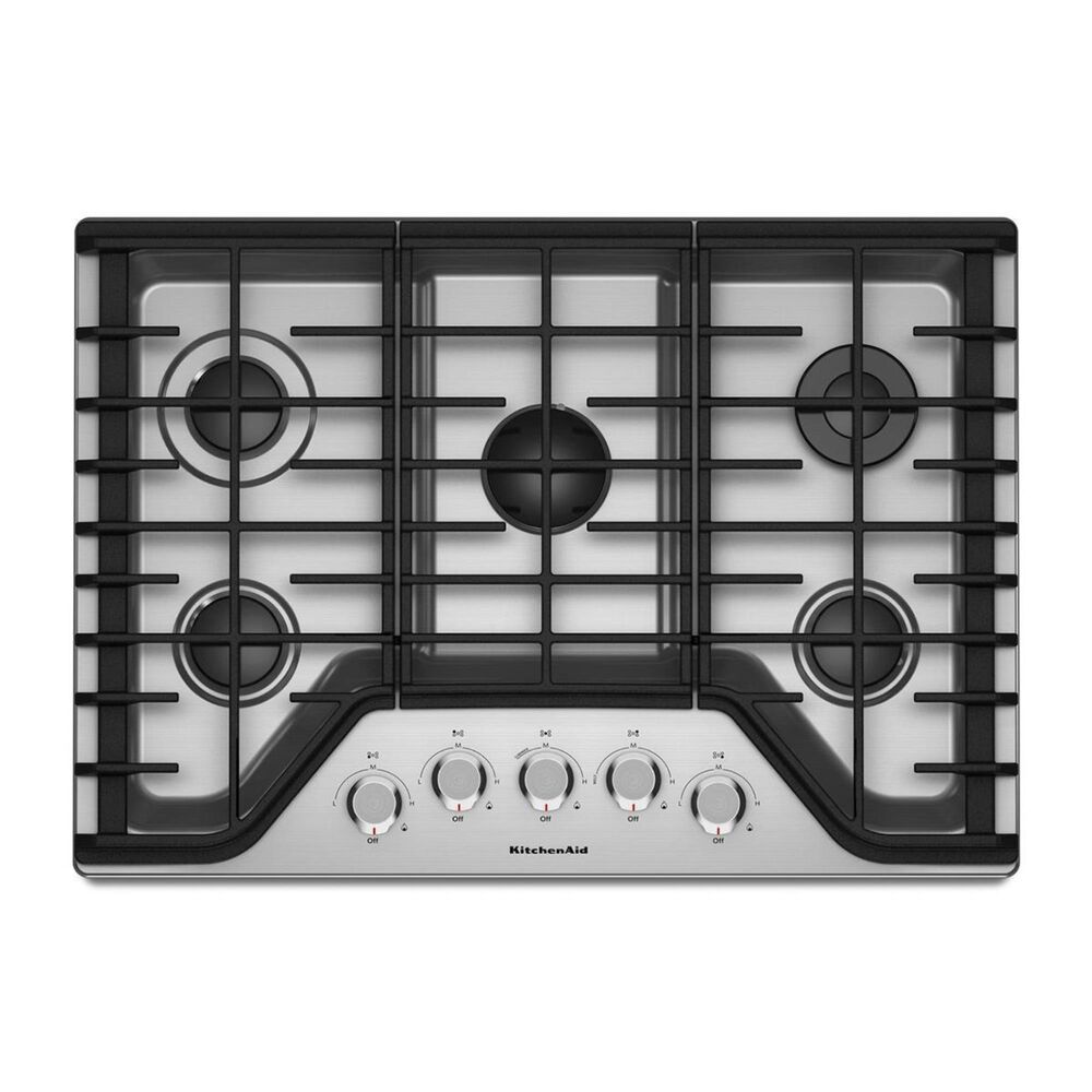 KitchenAid 30"" 5-Burner Gas Cooktop, , large