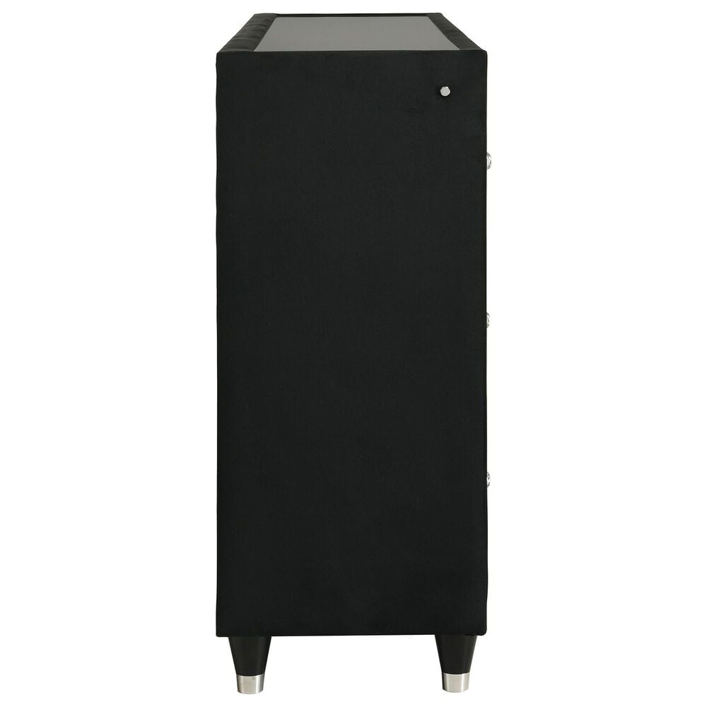 Pacific Landing Lorient 8-Drawer Flame Box Dresser in Black, , large