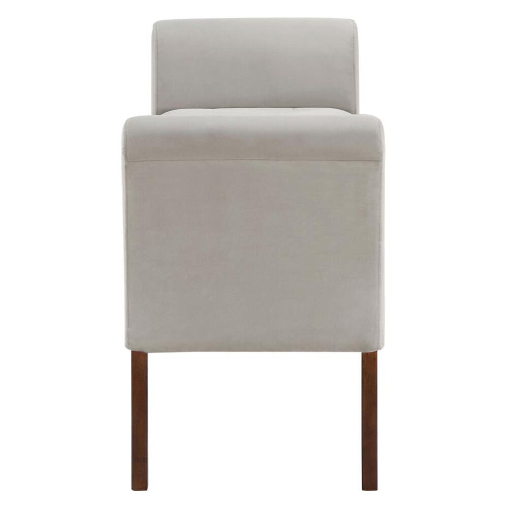 Pacific Landing Farrah Upholstered Rolled Arms Storage Bench Beige and Brown, , large