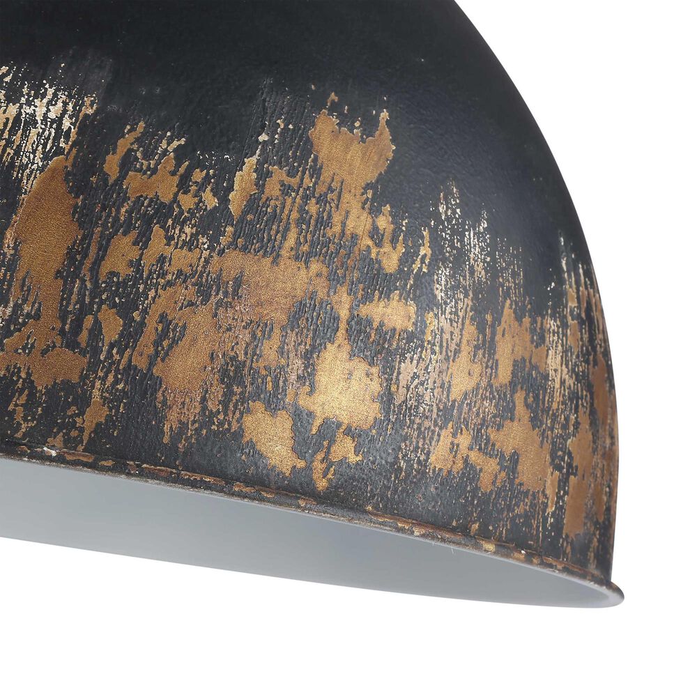 Golden Lighting Alison 8-Light Pendant with Weathered Black Shade in Vintage Gold, , large