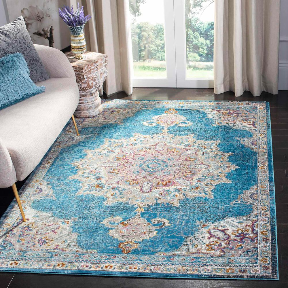 Safavieh Aria ARA103N 3&#39; x 5&#39; Blue and Ivory Area Rug, , large
