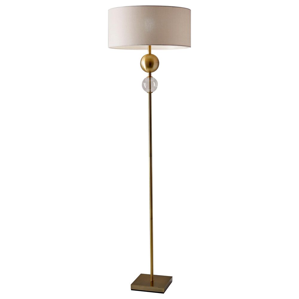 Adesso Chloe Floor Lamp in Antique Brass, , large