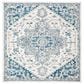 Safavieh Micro-Loop 5" Square Ivory and Navy Area Rug, , large