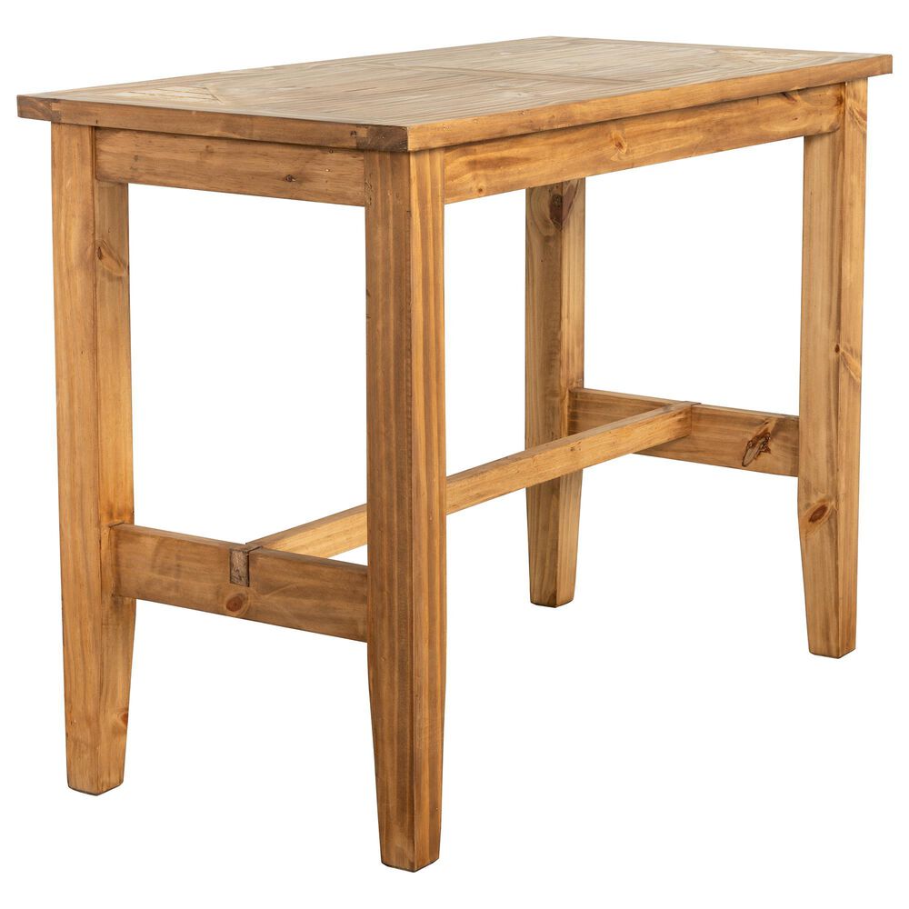 Santa Fe Rustic Rustic Furniture Counter Height Table in Light Wax - Table Only, , large