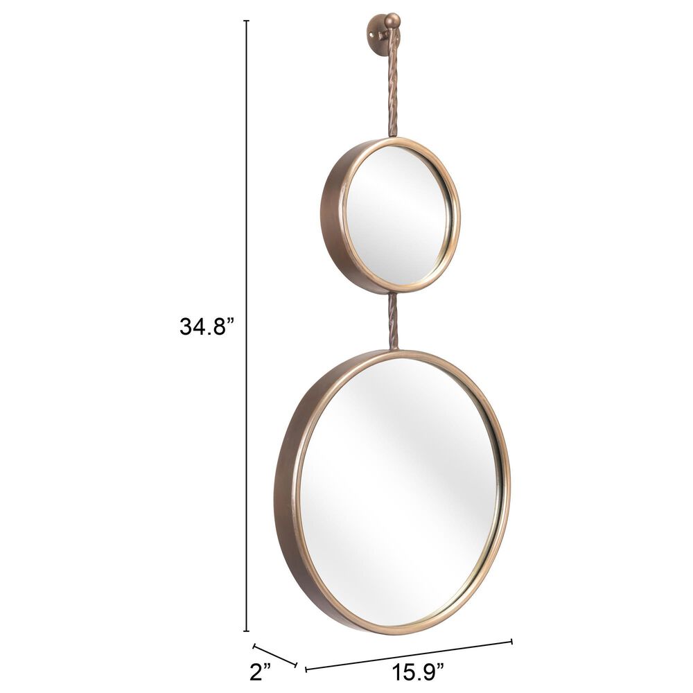 Zuo Modern Mott Mirror in Gold, , large