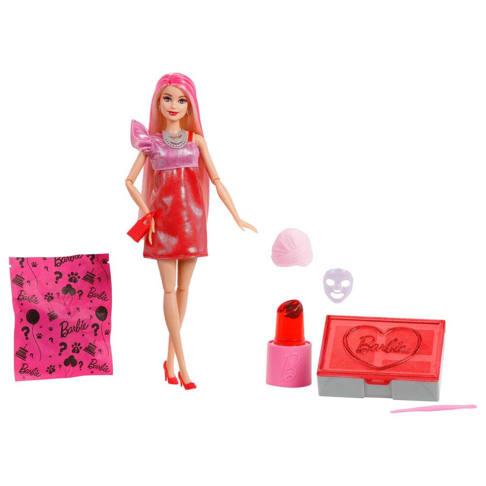 Barbie Party Unboxed Glamour Party Series Doll and Accessories in Bright Red, , large