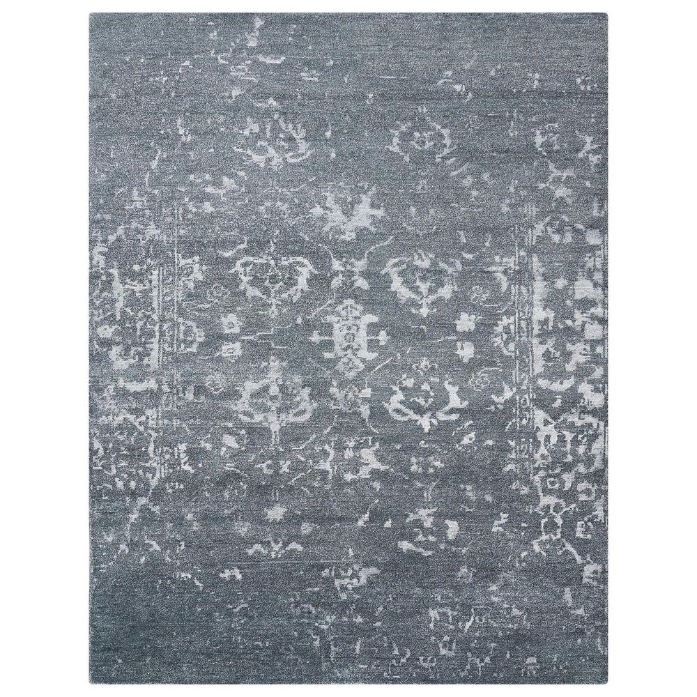 Nourison Silk Shadows 5"6" x 7"5" Blue and Stone Area Rug, , large