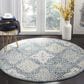 Safavieh Evoke EVK274C 5"1" Round Light Blue and Ivory Area Rug, , large
