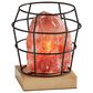 Adesso Faith Himalayan Salt Table Lamp in Black/Pink/Natural Wood, , large