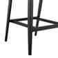 Armen Living Palma Patio Counter Height Bar Stool with Dark Grey Cushion in Black, , large