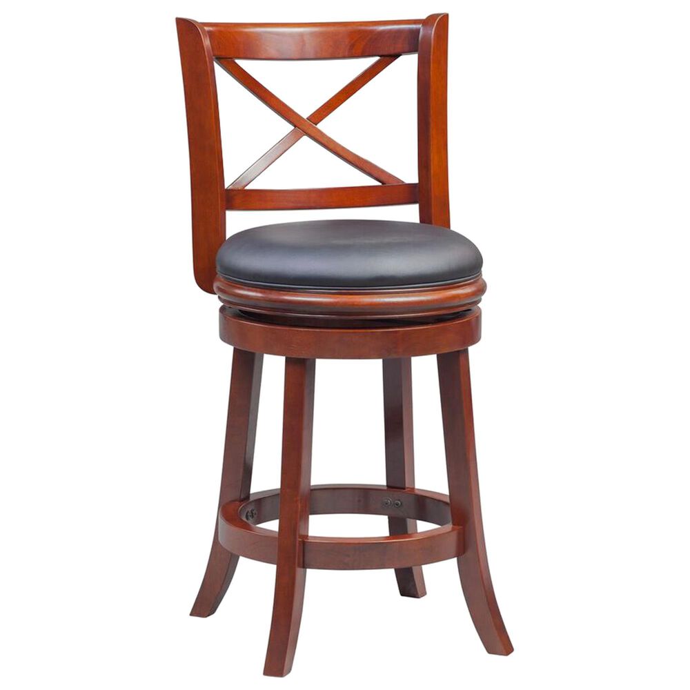 Boraam Industries Georgia 24" Swivel Counter Stool in Cherry, , large