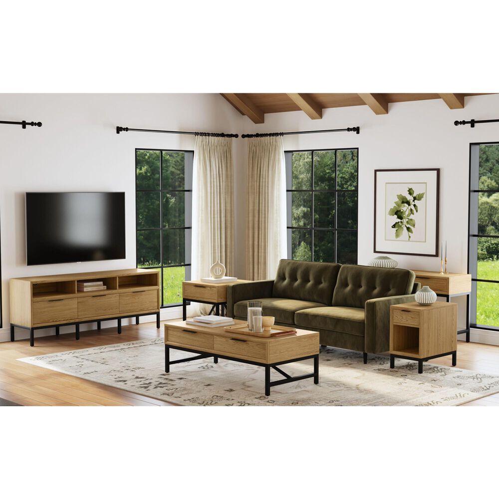 Hawthorne Furniture Newport Chairside Table in Natural Oak, , large