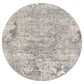 Surya Presidential PDT-2303 7"9" Round Blue, Gray and Orange Area Rug, , large