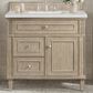 James Martin Vanities Lorelai 36" Single Vanity in Whitewashed Oak with 3 cm Lime Delight Quartz Top, , large