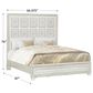 Chapel Hill Camila Queen Panel Bed in White and Silver, , large