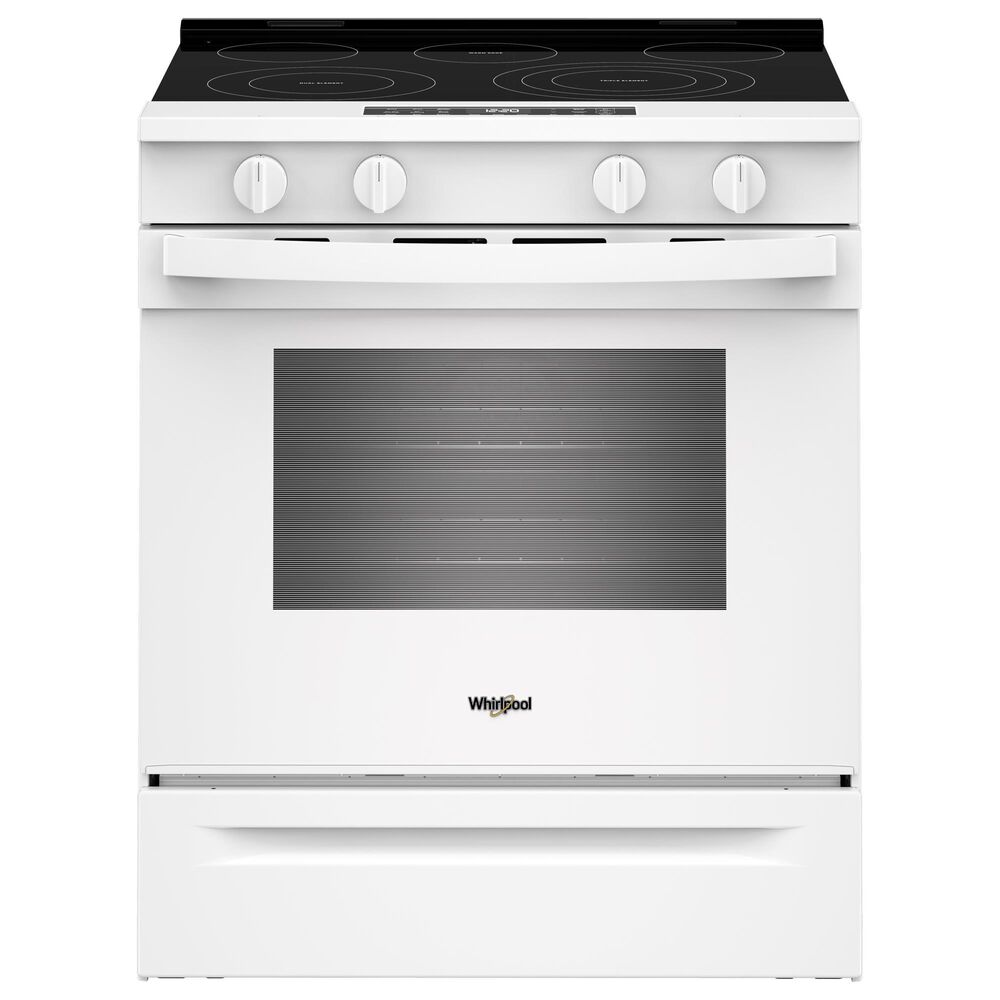 Whirlpool 30" Smart Electric Range with Air Cooking Technology in White, , large