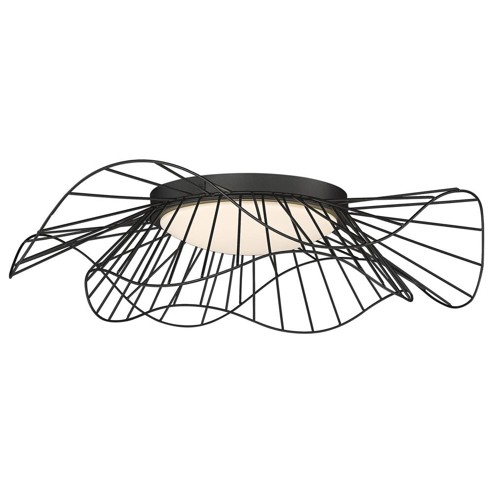 Golden Lighting Elena 24&quot; Flush Mount in Natural Black, , large