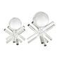 Maple and Jade Jack Decorative Sculpture with Resting Orb in Clear (Set of 2), , large