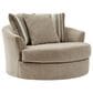 Ashley Linenhause Oversized Swivel Accent Chair in Dune, , large