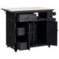 Hearth and Haven Outdoor Kitchen Island Cart with Extendable Stainless Steel Top and Adjustable Shelf in Black, , large
