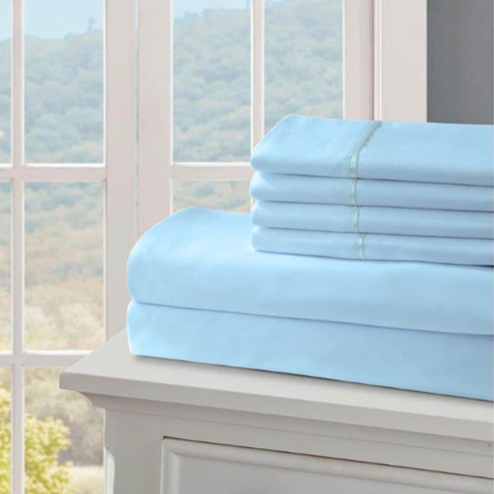 Duke Imports 2400 Series Hotel Quality 6-Piece King Sheet Set in Light Blue, , large
