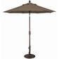 Treasure Garden 7.5" Push Button Tilt Umbrella in Toffee with Bronze Stand, , large