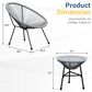Hearth and Haven Acapulco 3-Piece Outdoor Bistro Set in Gray, , large