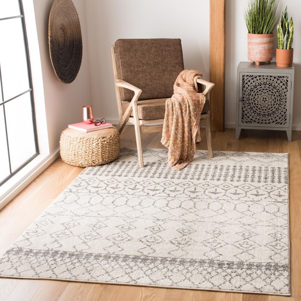 Safavieh Tulum 6&#39; x 9&#39; Ivory and Grey Area Rug, , large