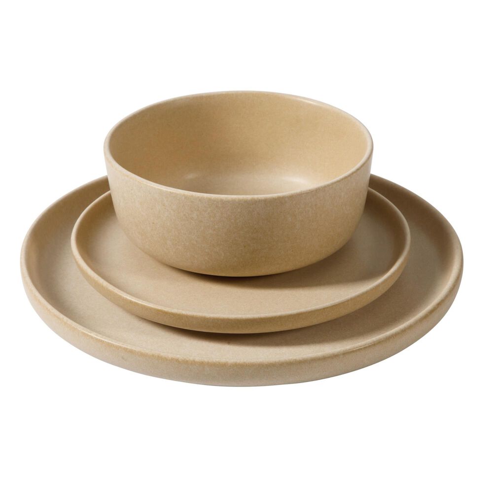 Gibson Homewares Bryant Park 12-Piece Dinnerware Set in Matte Cream, , large