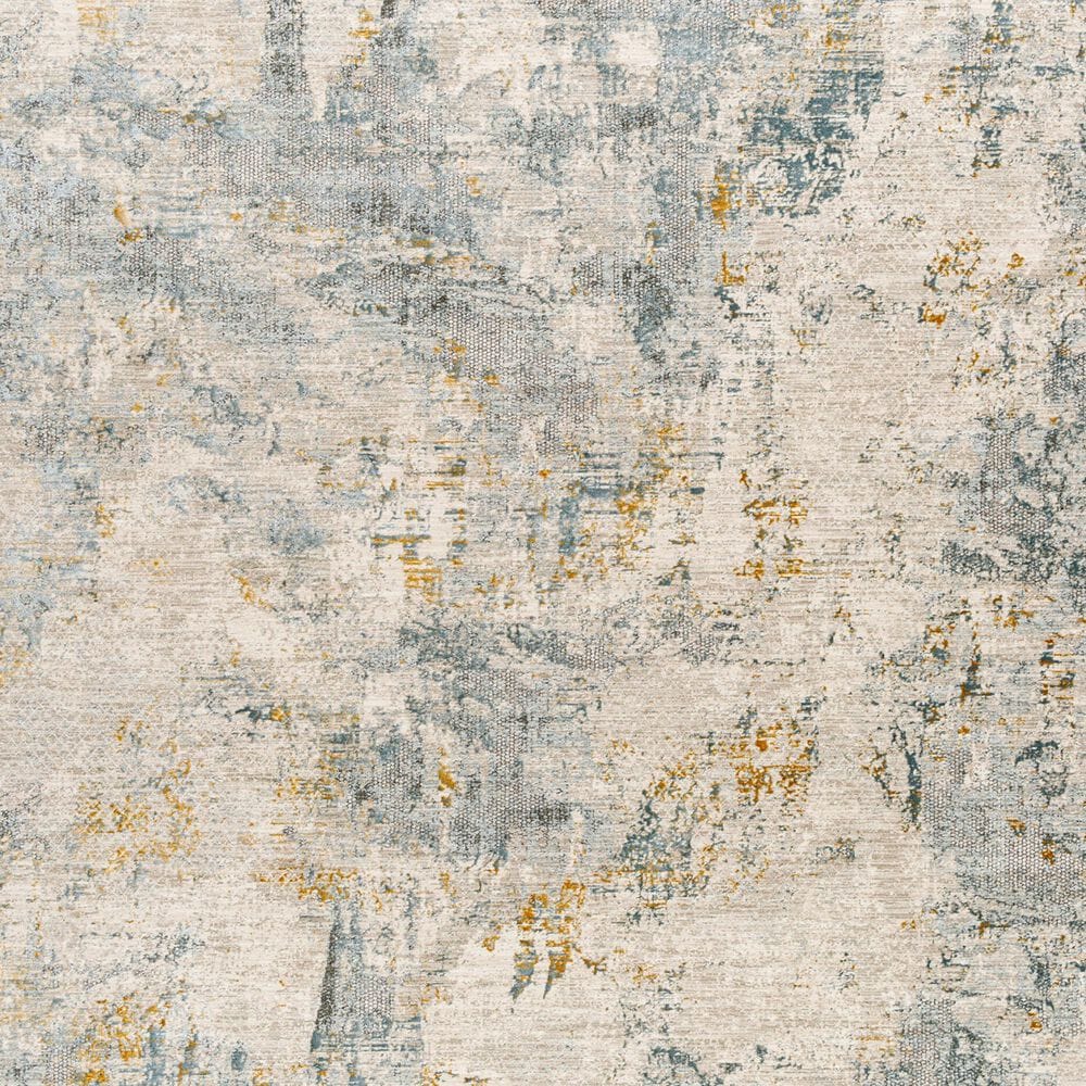 Surya Dresden Taupe, Off-White, Deep Teal, Dusty Sage, Ink Blue, Mustard and Light Gray 2&#39; x 2&#39;11&quot; Area Rug, , large