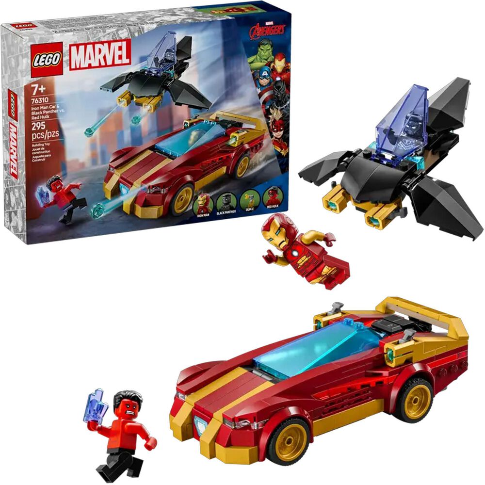 LEGO Marvel Iron Man Car & Black Panther vs. Red Hulk, , large