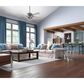 Hunter Hartland 52" Clear Seeded Ceiling Fan with LED Lights in Matte Silver, , large