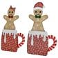 HOMLUX 2-Piece Gingerbread Man Gift Box with LED Lights in Champagne, , large