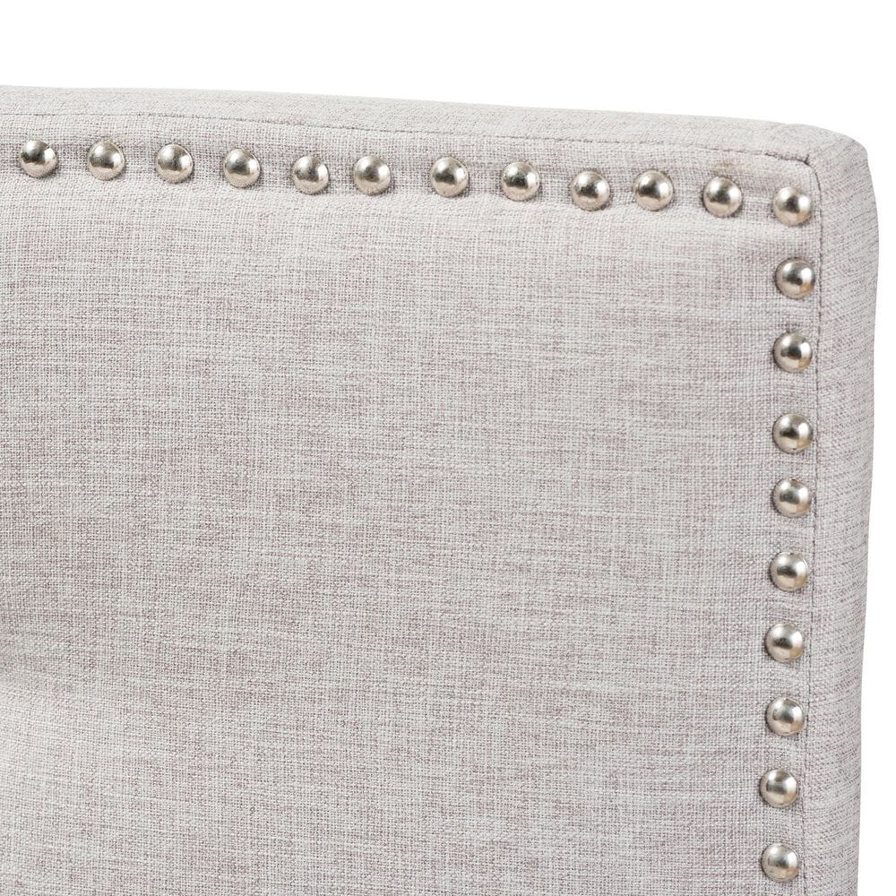 Baxton Studio Windsor King Upholstered Headboard in Greyish Beige, , large