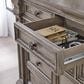 Millenium Blairhurst 3-Piece King Panel Bedroom Set in Light Grayish Brown with Lights, , large