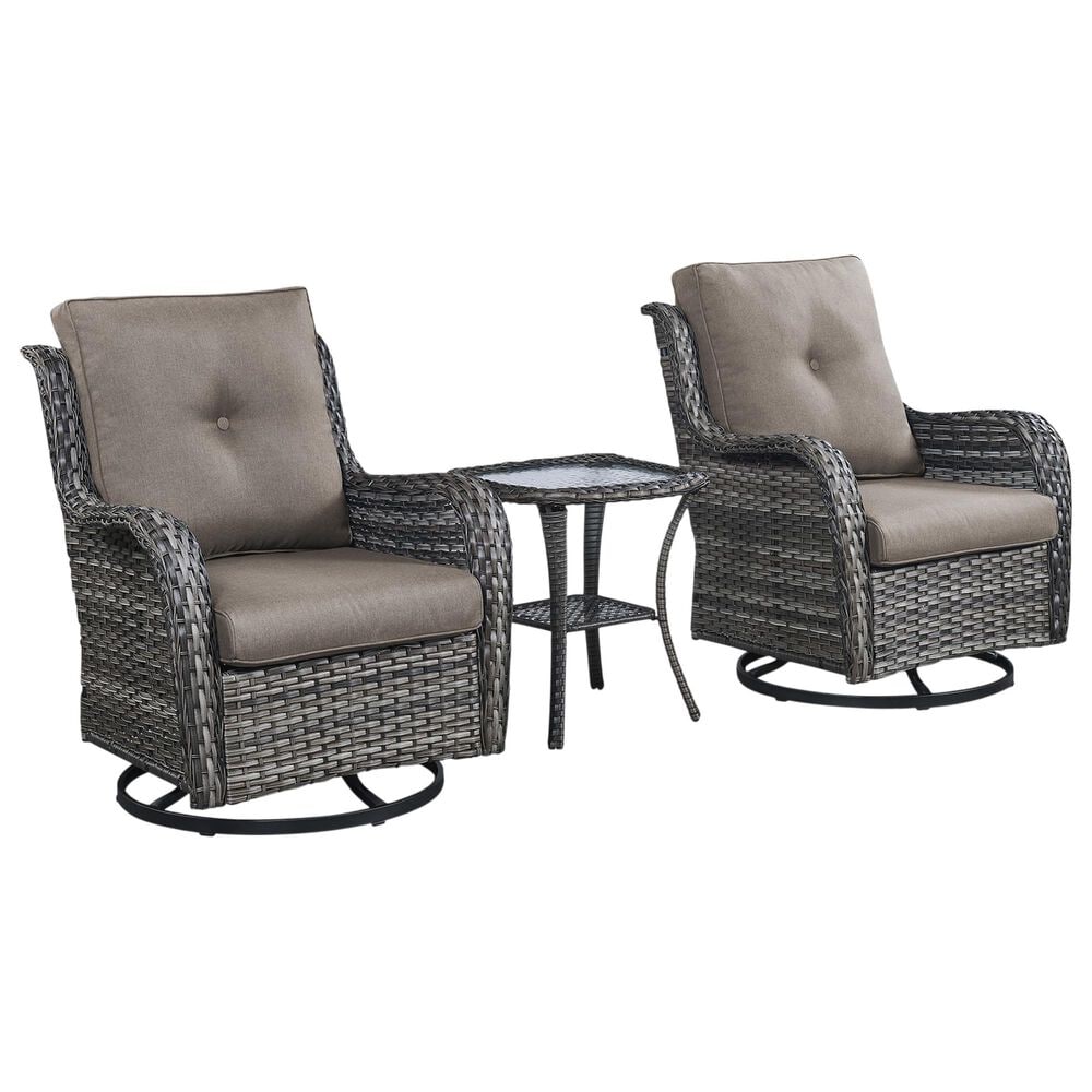 Sunwell Garden 5-Piece Patio Conversation Set in Gray, , large