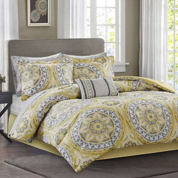 Goldstar Bedding Serenity 9-Piece California King Comforter/Sheet Set in Yellow, , large