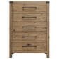 Millenium Ridgester King Panel Bed with Dresser, Chest and Two Nightstands in Light Brown with USB Ports, , large