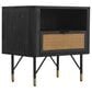 Blue River Saratoga 1-Drawer Nightstand in Black and Natural, , large