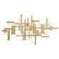 Maple and Jade 32" x 62" Geometric 3D Stripes Wall Decor in Satin Gold, , large
