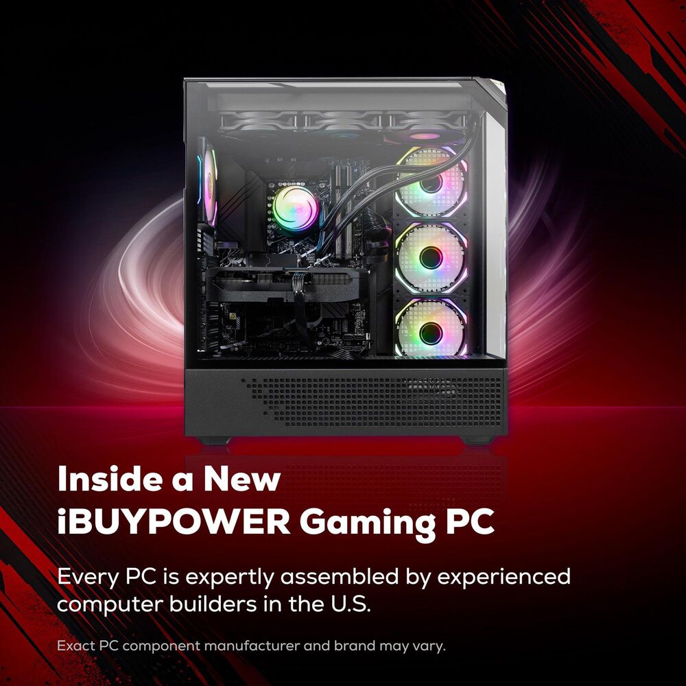 iBUYPOWER Element Pro Gaming Desktop PC | AMD Ryzen 7 9800X3D - 32GB RAM - AMD Radeon RX 9070XT Graphics - 2TB SSD in Black, , large