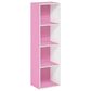 HOMLUX 4-Tier Open Shelf Display Organizer Bookcase in Pink and White, , large