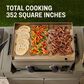 Tytus Emberwood Grill and Prep Cart with 2-Burner 22" Gas Tabletop Griddle in Gunmetal Gray, , large
