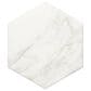 Marazzi Marble Obsession 8" x 8" Hexagon Porcelain Tile in Arabescato, , large