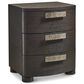 Bernhardt Geneve 24" 3 Drawer Nightstand in Robor and Ferrum with USB Ports, , large