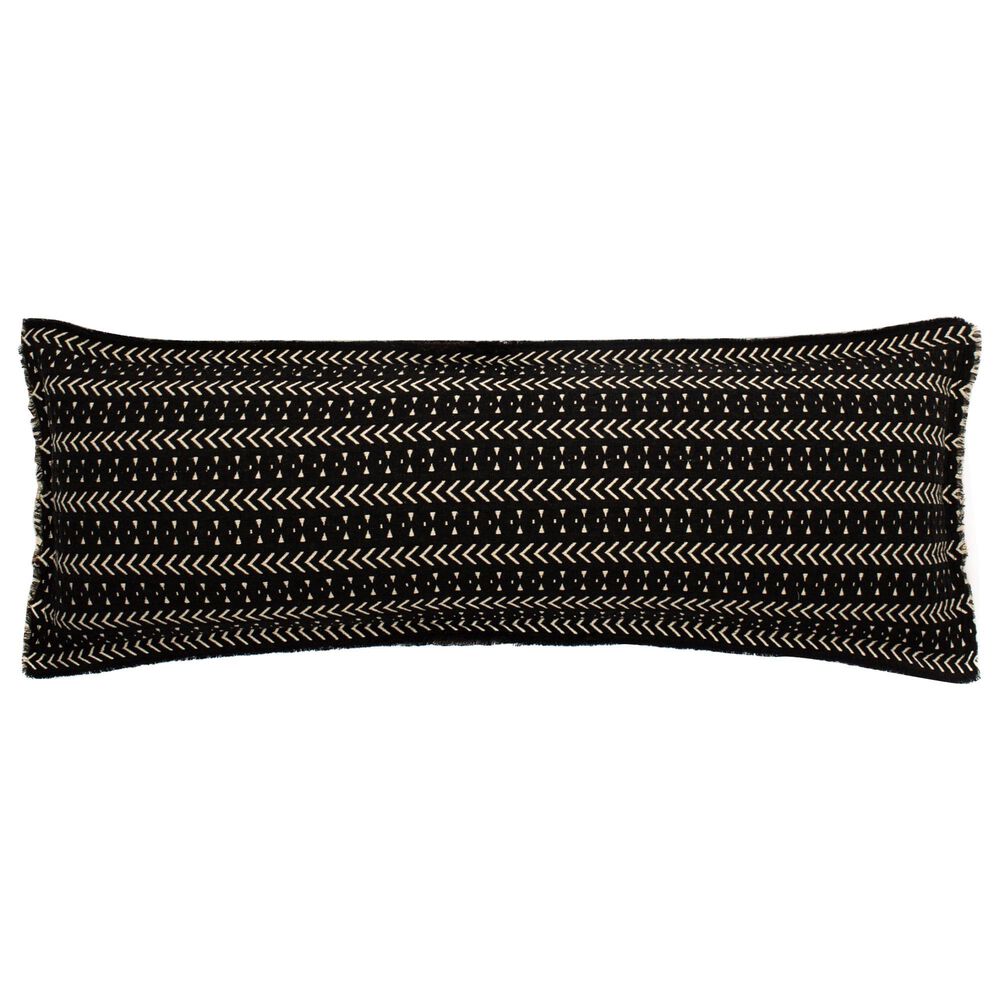 Amity Home Getz 42" x 14" Long Bolster Pillow in Black and Weathered Bronze, , large