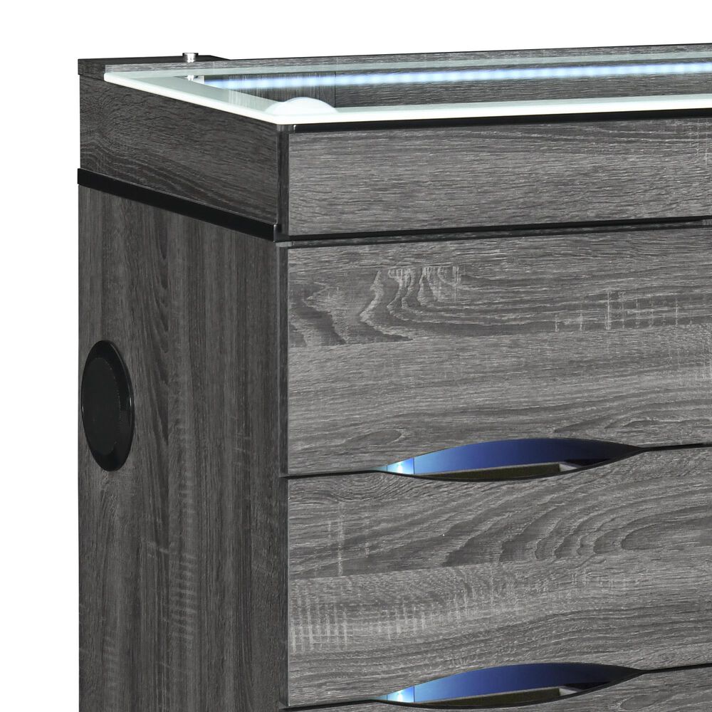 Modern Market Lexi Vanity Set with Stool in Grey, , large