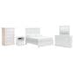 Ashley Bostwick Shoals 5-Piece King Panel Bedroom Set in White, , large