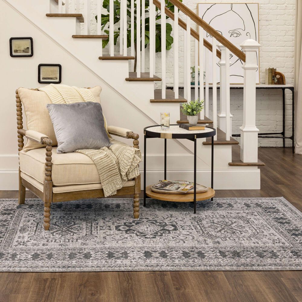 Mohawk R1200 Whimsy 5' 3" X 8' Light Grey Area Rug, , large